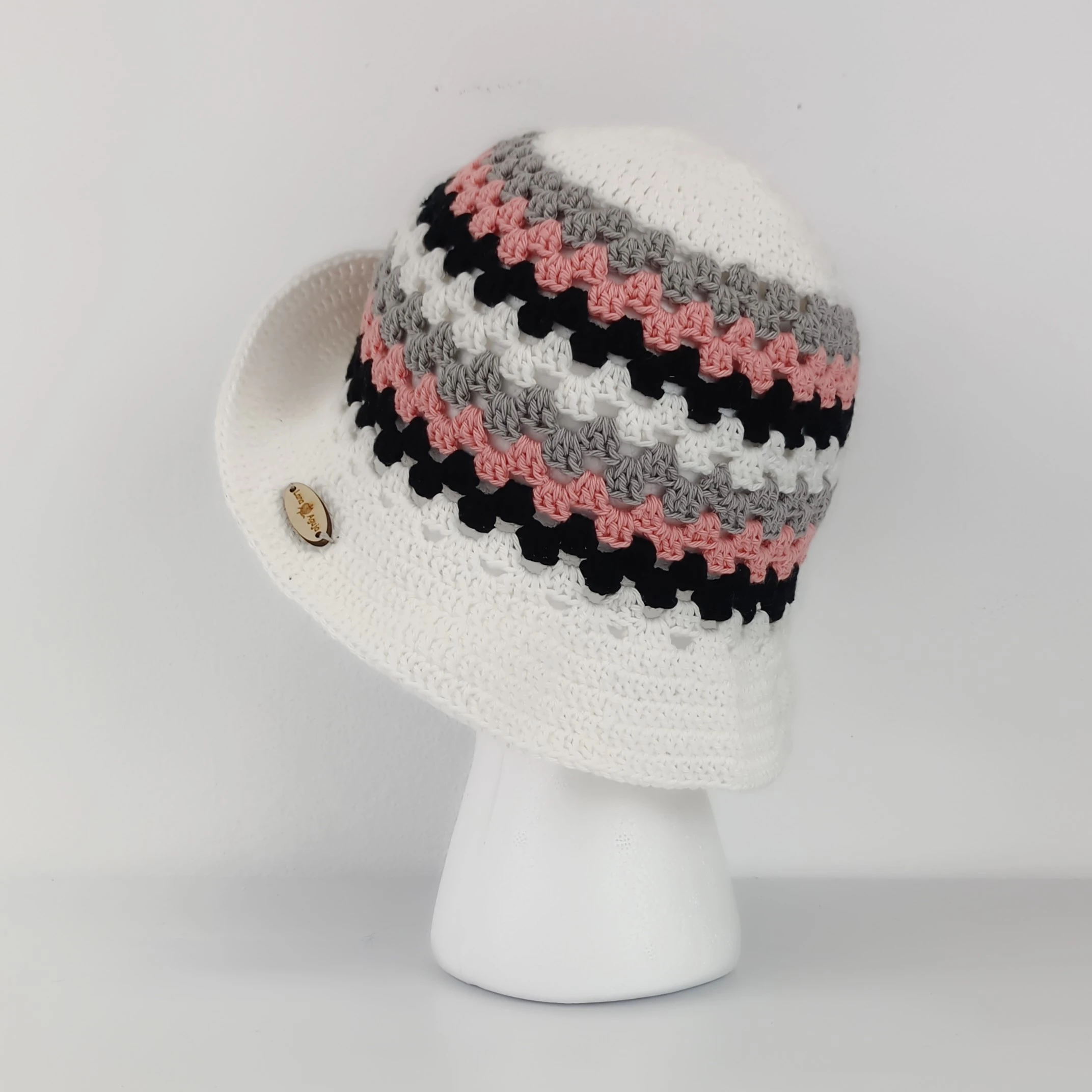 Gorro de crochê de algodão estilo boêmio – photo 2